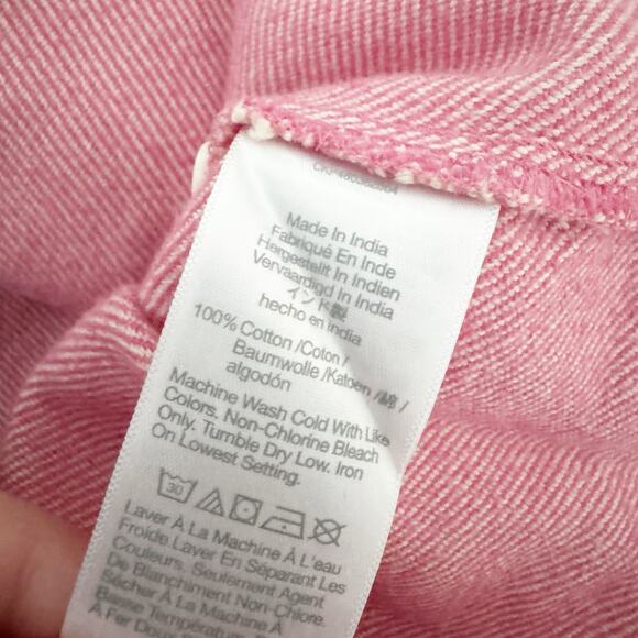 MADEWELL Flannel Cargo Button Up Shirt Nouveau Pink Melange Small S - Picture 10 of 11